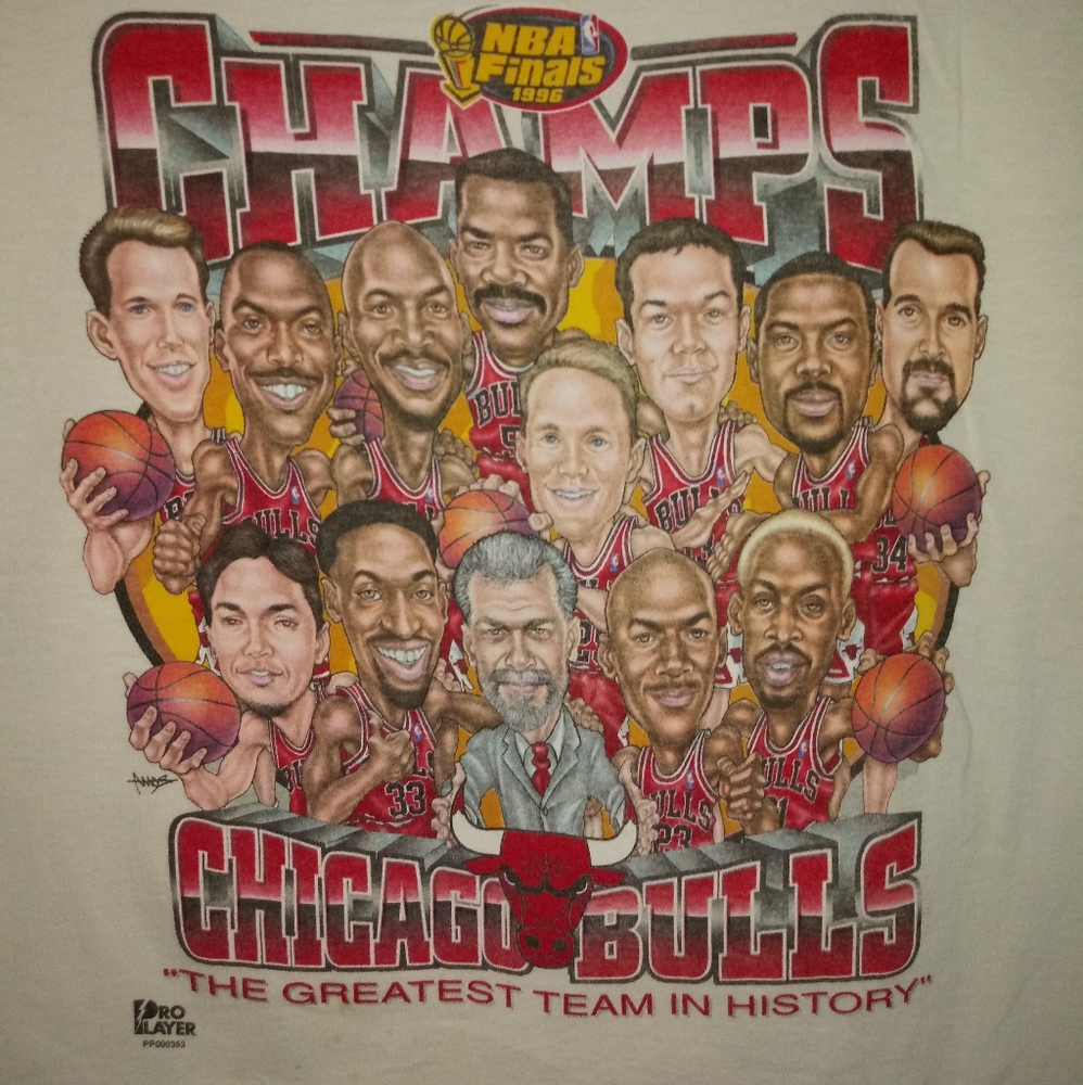 Vintage 1996 Chicago Bulls NBA Finals Champs Tee